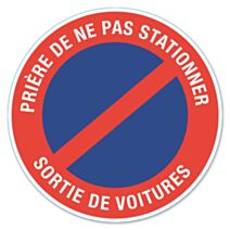 Disque de signalisation "sortie de voitures" - CHAPUIS
