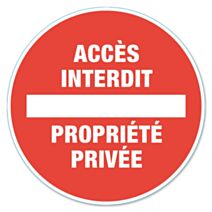 Disque de signalisation "propriété privée" - CHAPUIS
