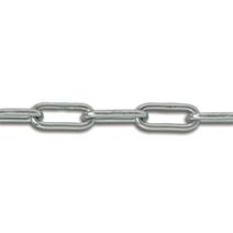 Chaîne droite soudée maille longue acier zingué Ø 2,5mm rési