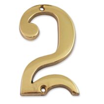Chiffre laiton massif 2 hauteur 97mm
