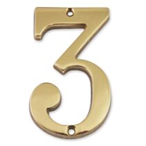 Chiffre laiton massif 3 hauteur 97mm