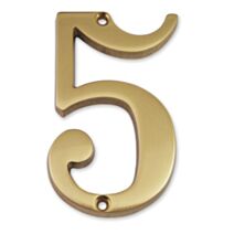 Chiffre laiton massif 5 hauteur 97mm