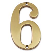 Chiffre laiton massif 6 hauteur 97mm