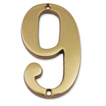 Chiffre laiton massif 9 hauteur 97mm