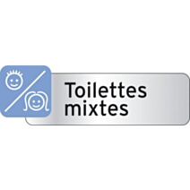 Plaquette indicatrice "toilettes mixtes" - CHAPUIS
