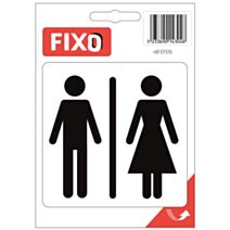 Autocollant 100 x 100 mm "Toilettes mixtes" - CHAPUIS