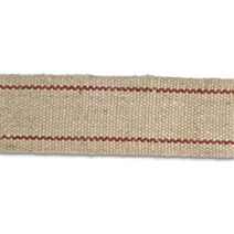 Sangle jute ecru/rouge larg60mm