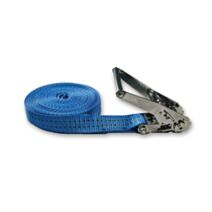 Sangle avec tendeur à cliquet inox 7m bleu