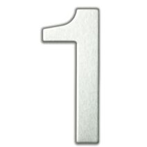 Chiffre "1" acier inoxydable adhésif hauteur 9,5cm