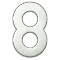 Chiffre "8" acier inoxydable adhésif hauteur 9,5cm