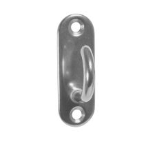 2 platines ovales crochet ouvert inox Dfil 6mm