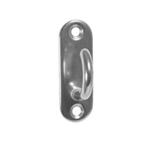 2 platines ovales crochet ouvert inox Dfil 6mm