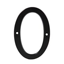 Chiffre "0" fonte noir hauteur 10cm largeur 7cm
