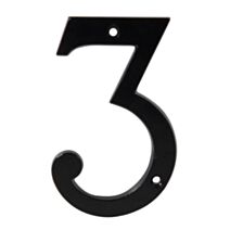 Chiffre "3" fonte noir hauteur 10cm largeur 6,5cm