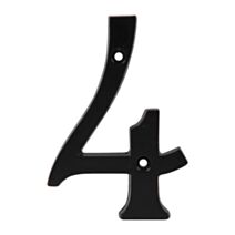Chiffre "4" fonte noir hauteur 10cm largeur 7cm