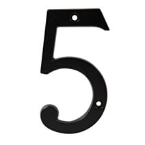 Chiffre "5" fonte noir hauteur 10cm largeur 5,5cm