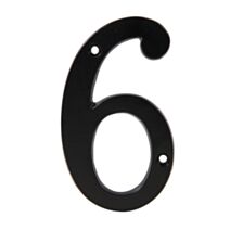 Chiffre "6" fonte noir hauteur 10cm largeur 5,5cm