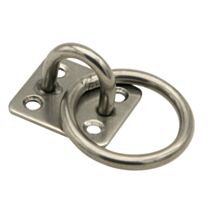 Platine carrée anneau inox Ø6mm Ø40mm - CHAPUIS
