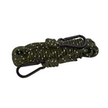 Corde réfléchissante polyester avec 2 mousquetons aluminium Ø5mm 7,5m max 300kg vert - CHAPUIS