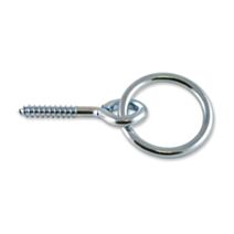 Anneau d'écurie à vis acier zingué Ø25mm + Tige L.50mm - CHAPUIS