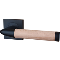 Poignée rosace Pretty noir bois 50x50mm - ALPERTEC