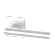 Poignée rosace Loft blanc alu 50x50mm - ALPERTEC