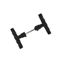 Bouton double torsadé fer noir carré 6 et carré 7