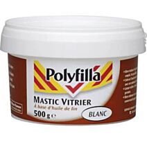 Mastic Vitrier Universel 500gr Blanc - PLOYFILLA