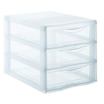 Mini-tour de rangement 3 tiroirs A4 Orgamix transparent - SUNDIS