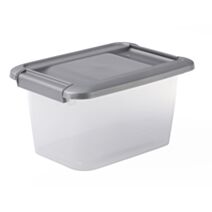Bac de rangement living box 5L argent - SUNDIS