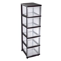 TOUR DE RANGEMENT 5 TIROIRS OPTIMO 5GM NOIR