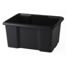 Bac de rangement en plastique 15 L noir - SUNDIS