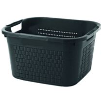 Panier à Linge Country 40L Noir - SUNDIS