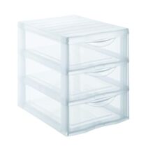 Mini-tour de rangement 3 tiroirs A5 Orgamix transparent - SUNDIS