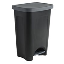 Poubelle de cuisine Step Bin 50 L noir - SUNDIS