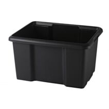 Bac de rangement en plastique 45 L noir - SUNDIS