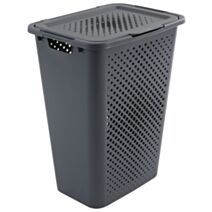 Coffre à linge Pixel 50 L gris foncé - SUNDIS