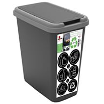 Poubelle de cuisine tri sélectif Green Bin 25 L noir - SUNDIS