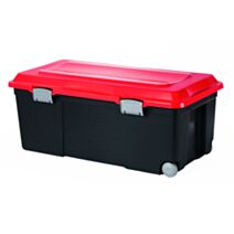 Malle de rangement Camper noir/rouge 75L - SUNDIS
