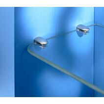 Taquet de vitrine chromé x4