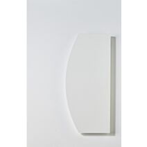 Tablette bois 18mm bombée 60x25cm blanche