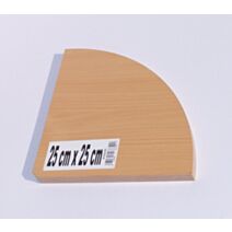 Tablette bois 18mm 1/4 rond 35x35cm hêtre