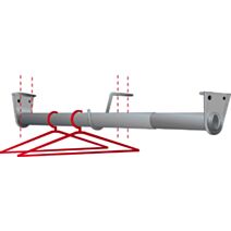 Barre de penderie Blanche 40 à 72cm - MOTTEZ