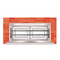 Barreau de sécurité télescopique 30 à 55 cm pour hauteur fenêtre 26 à 39 cm Mottez