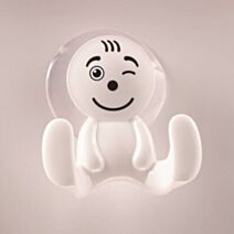 Patère 2 Têtes Ventouse Clin d’œil Blanc - MOTTEZ