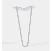 Pied de table 2 fils incliné blanc  HT30 cm MOTTEZ