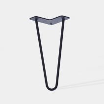 Pied de table 2 fils incliné noir  HT30 cm MOTTEZ