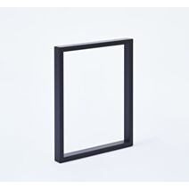 Pied de table rectangulaire en métal noir L. 40 x H. 39 cm