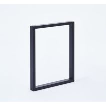 Pied de table rectangulaire en métal noir L. 59 x H. 71 cm