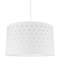 Suspension ronde Fleurs Ø40 x H 23 cm blanc - OSTARIA